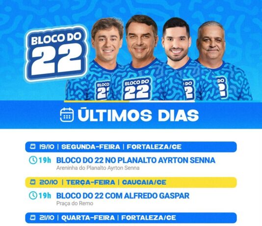Dep. André Fernandes divulga agenda da última semana de campanha com presença de Flávio Bolsonaro, Nikolas Ferreira e Alfredo Gaspar
